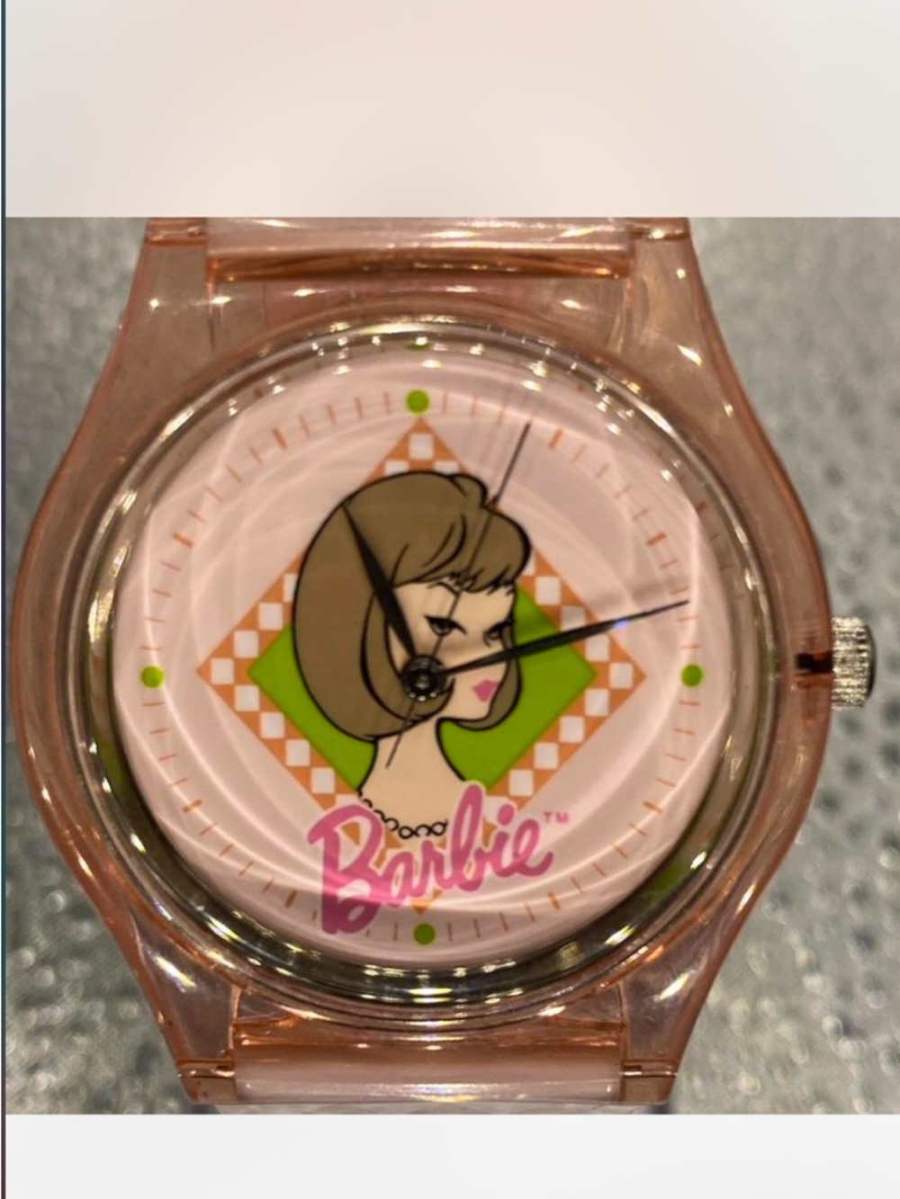 *** Mattel ^^^ Barbie  *** Pink Translucent Watch  ^*^ Collectors ^^^